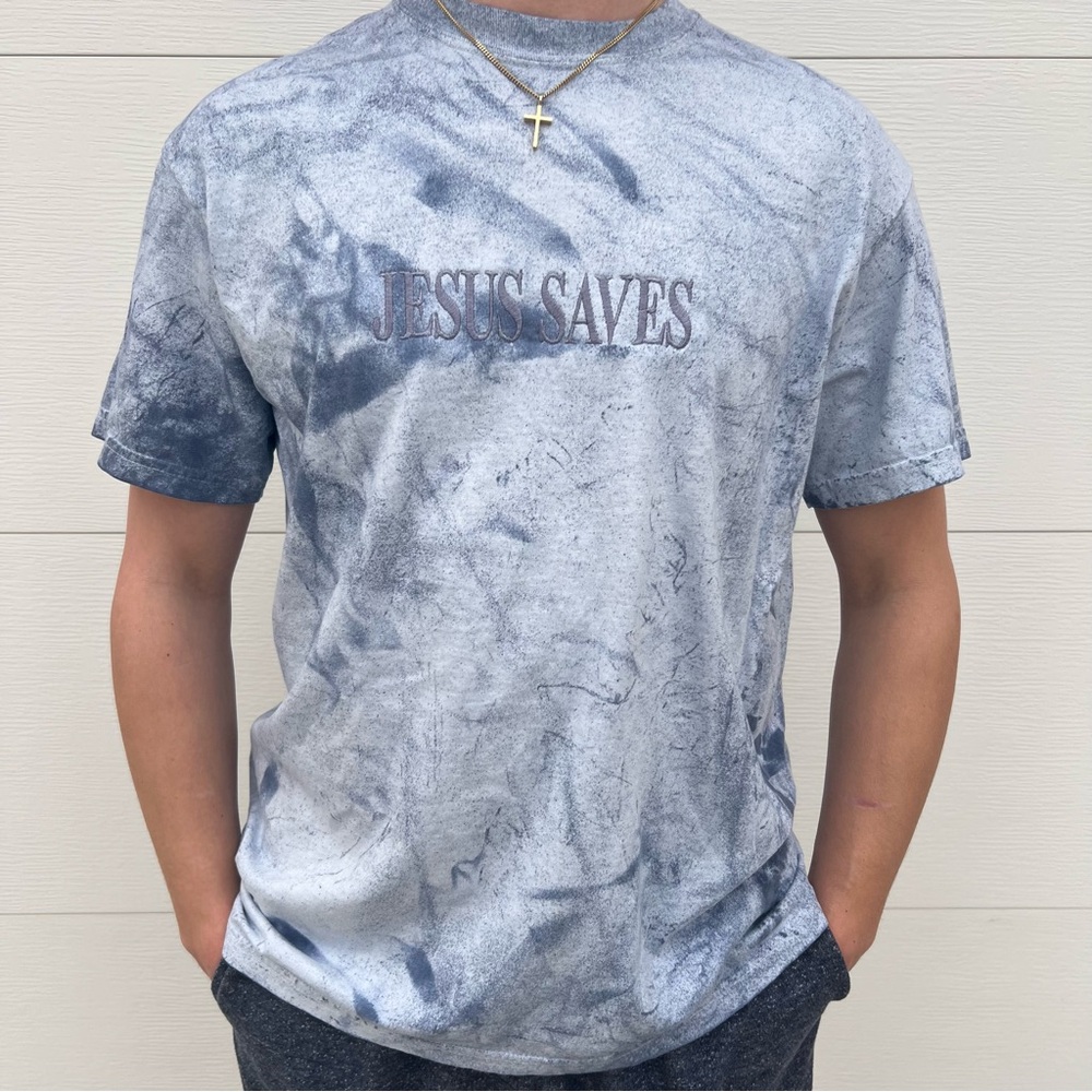 JESUS SAVES embroidered Christian Tshirt